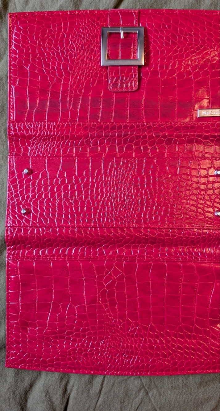 Miche Hot Pink Croc-Embossed Purse Cover EUC - Picture 2 of 2